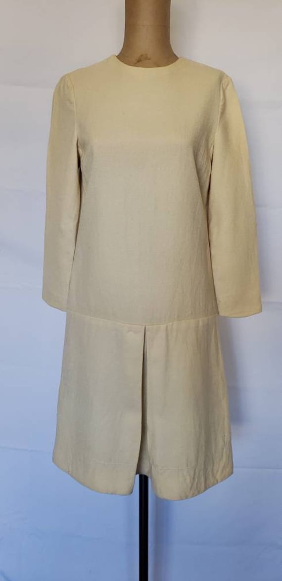 Vintage Marimekko Mod Dress Ivory - image 3