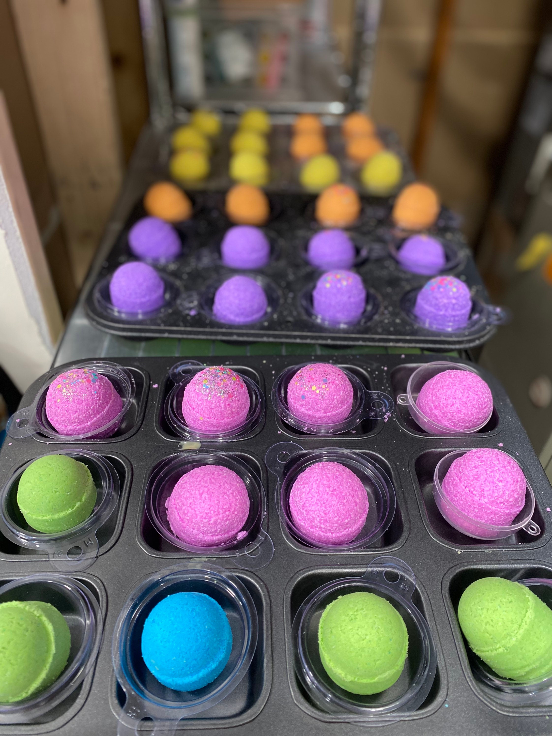 6 Pack of Bath Bombs Fizz & Foam Etsy