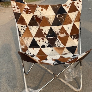 COWHIDE Butterfly Chair designer chair furniture item beautiful stainless frame with hand crafted beautiful cover