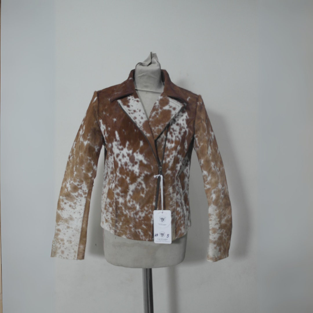 Cowhide Hair on Leather Jacket Perfect for Your Edgy Wardrobe Handcrafted for Durability and