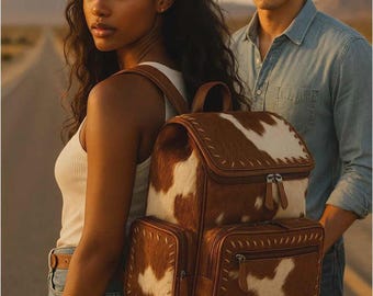 Handmade Hair-On Cowhide Backpack – Western Leather Rucksack