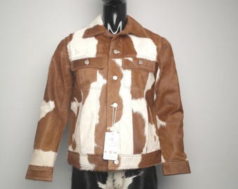 Stylish and Luxurious Cowhide Hair On Jacket: Handcrafted and Realistic Customized Leather Jacket Men&#39;s and women&#39;s Motorbike Jacket