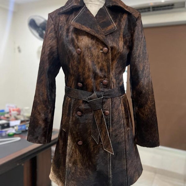 Leather Trench coat women, Leather long coat , Black Leather Jacket, Lamb Leather Jacket, Handmade Jacket, Vintage Leather Jacket' cowhide