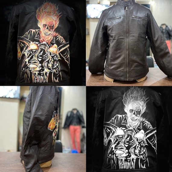 Leather Jackets Mens Jacket Motorbike Leather Mens Jacket Biker Printed Jacket Sheep Leather Original Leather Jacket Coat Large Size Etsy Australia