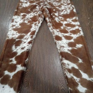 Cowhide Hair on Hide Pants - Authentic Western Style All Sizes Available in Tan Color Handcrafted Western Wear Pants