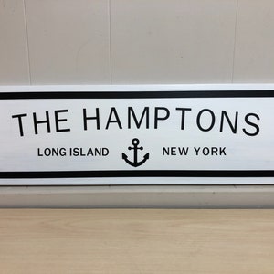 The Hamptons Sign, Long Island New York, Rustic Beach Decor