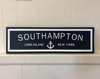 Southampton, Long Island New York, Rustic Beach Wood Sign