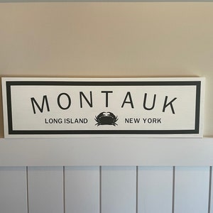 Montauk Wood Sign, Long Island, New York, Rustic Beach Decor
