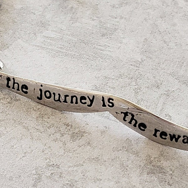 Silver Necklace Stating The Journey Is The Reward Makes For A Great Graduation Gift Or A New Adventure