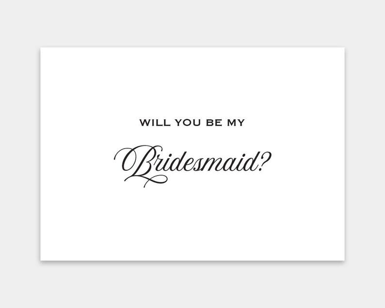 Wedding Card Digital Download Will you be my bridesmaid?