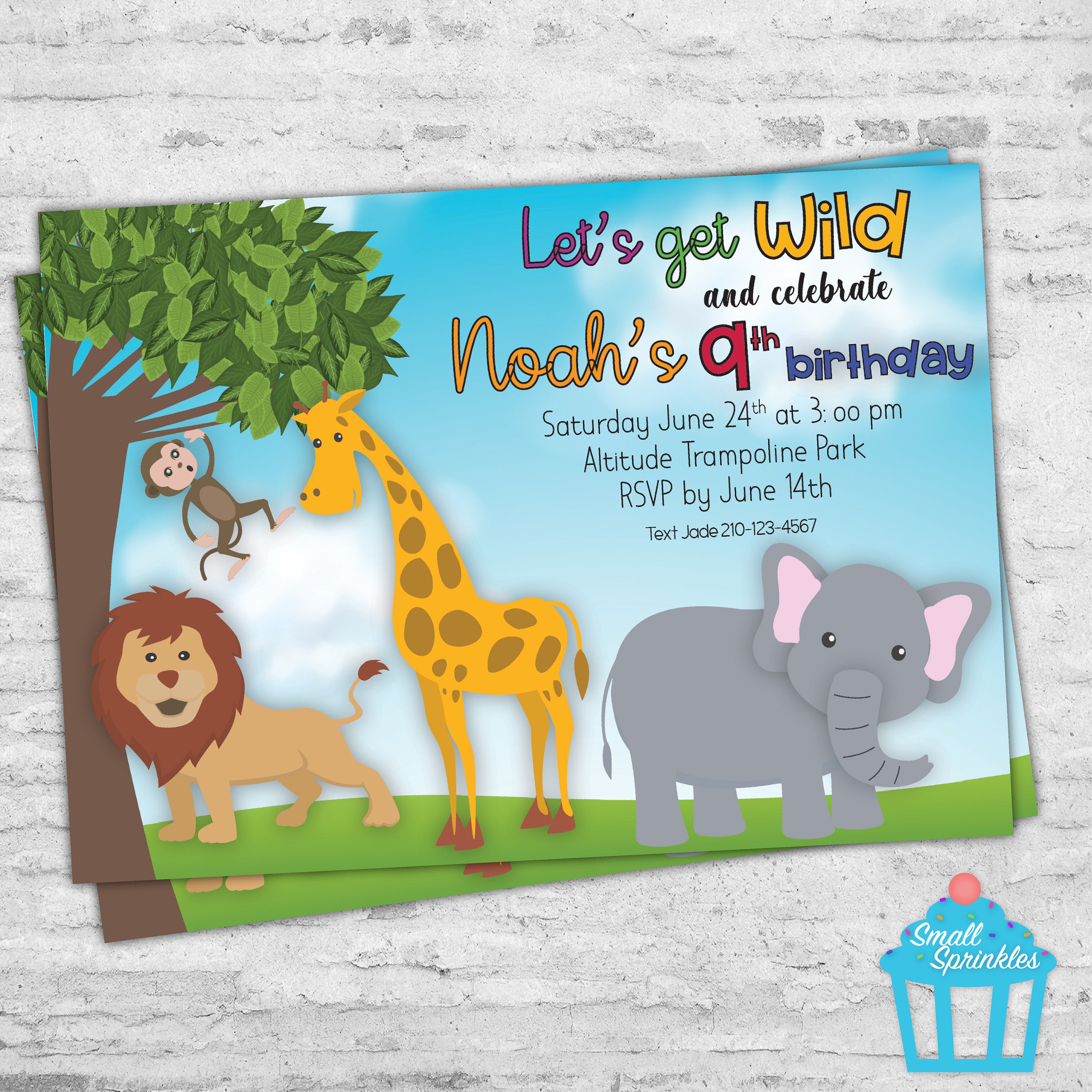 Zoo Tiere GeburtstagsEinladung Zootiere ZooGeburtstag Etsy