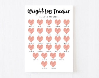 Digital Weight Loss Tracker Printable | 3 Weekly Weight Loss Charts | Weigh-In Template | Weight Chart | WeightLoss | Weight Loss Journal