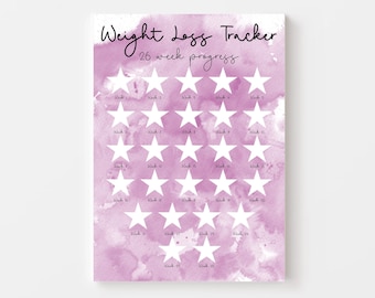 Digital Weight Loss Tracker. Printable Weekly Weight Tracker, Weekly Weigh In, Measurement Tracker, Weight Loss Chart, Weightloss Progress