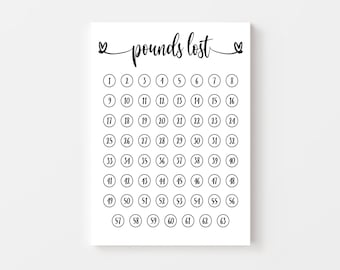 63 Pounds Lost Weight Loss Tracker. 4.5 Stone Digital Weight Loss Tracker. Weight Loss Journal Printable, WeightLoss Chart 63lbs Weight Loss
