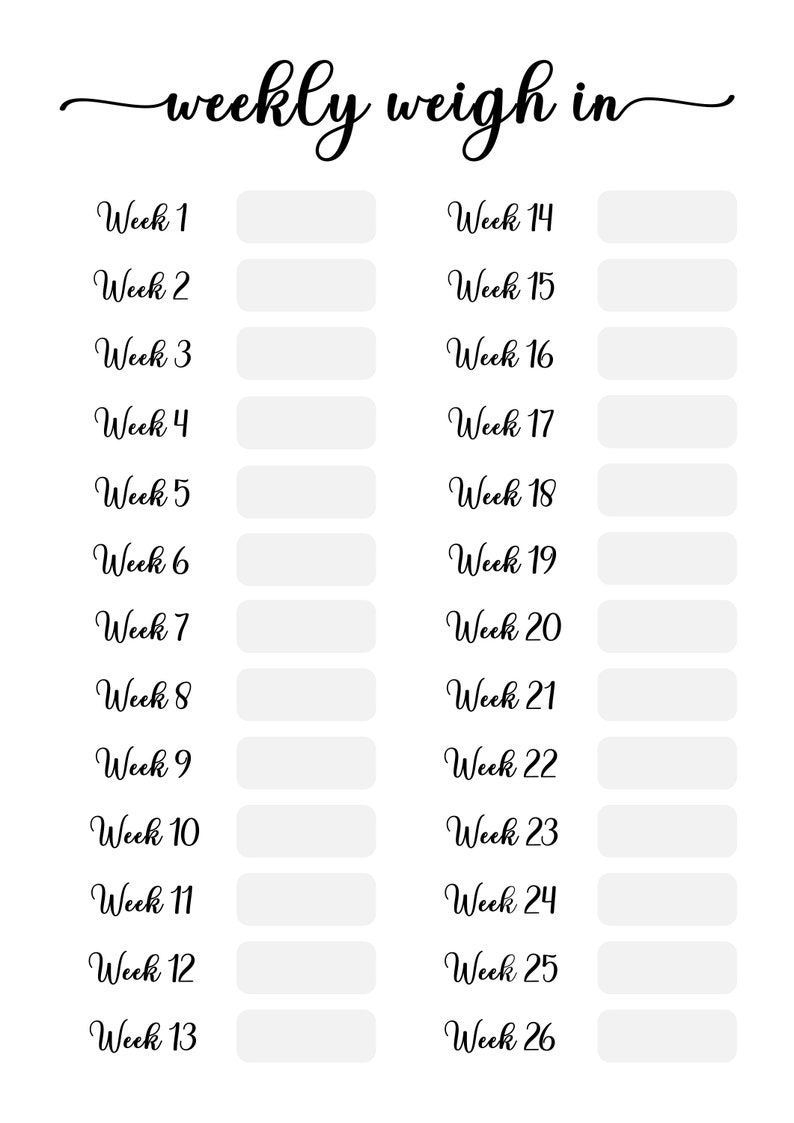 WEIGHT LOSS JOURNAL. Printable Digital Weight Loss Journal. - Etsy