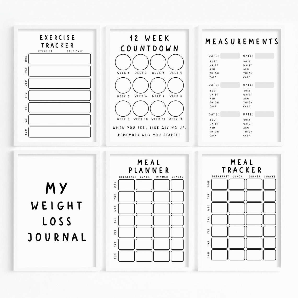 Printable Weight Loss Journal. Printable Digital Weight Loss Etsy Canada