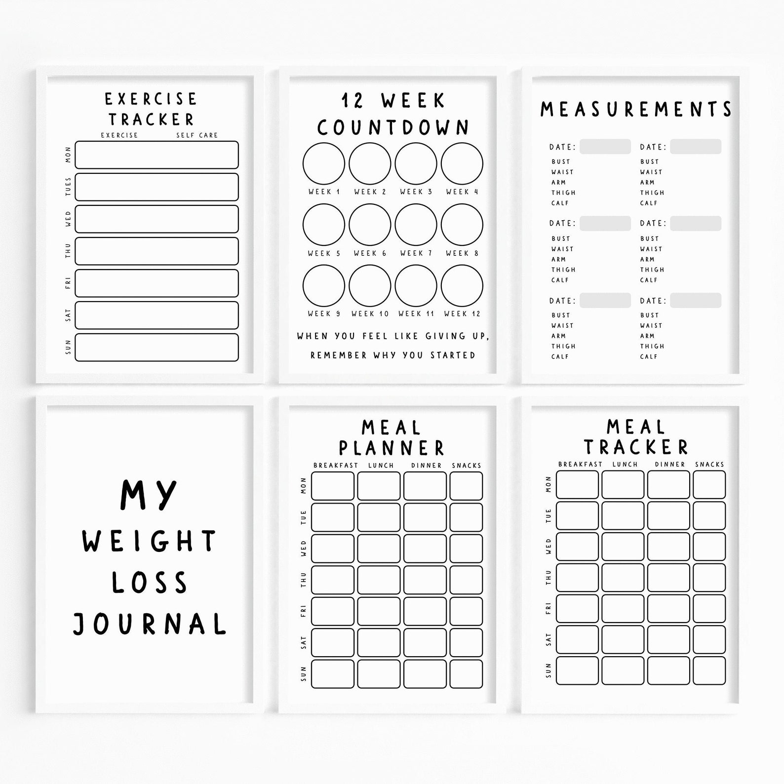Printable Weight Loss Journal. Printable Digital Weight Loss Etsy Canada