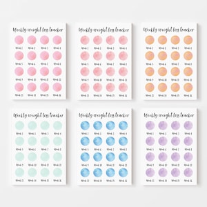 Weight Loss Tracker Printable. Gorgeous Digital Weekly WeightLoss Tracker 16 Weeks Printable x6. Weekly Weight Loss Tracker WeightLoss Chart