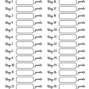 Weight Watchers Point Tracker PRINTABLE. Daily Digital WW Points ...