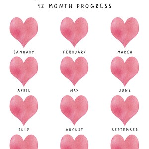 Printable annual WEIGHT LOSS TRACKER. 5 x Digital Weekly Weight Tracker, Weekly Weigh In, Measurement Tracker. 12 Month Weight Loss Chart. image 4