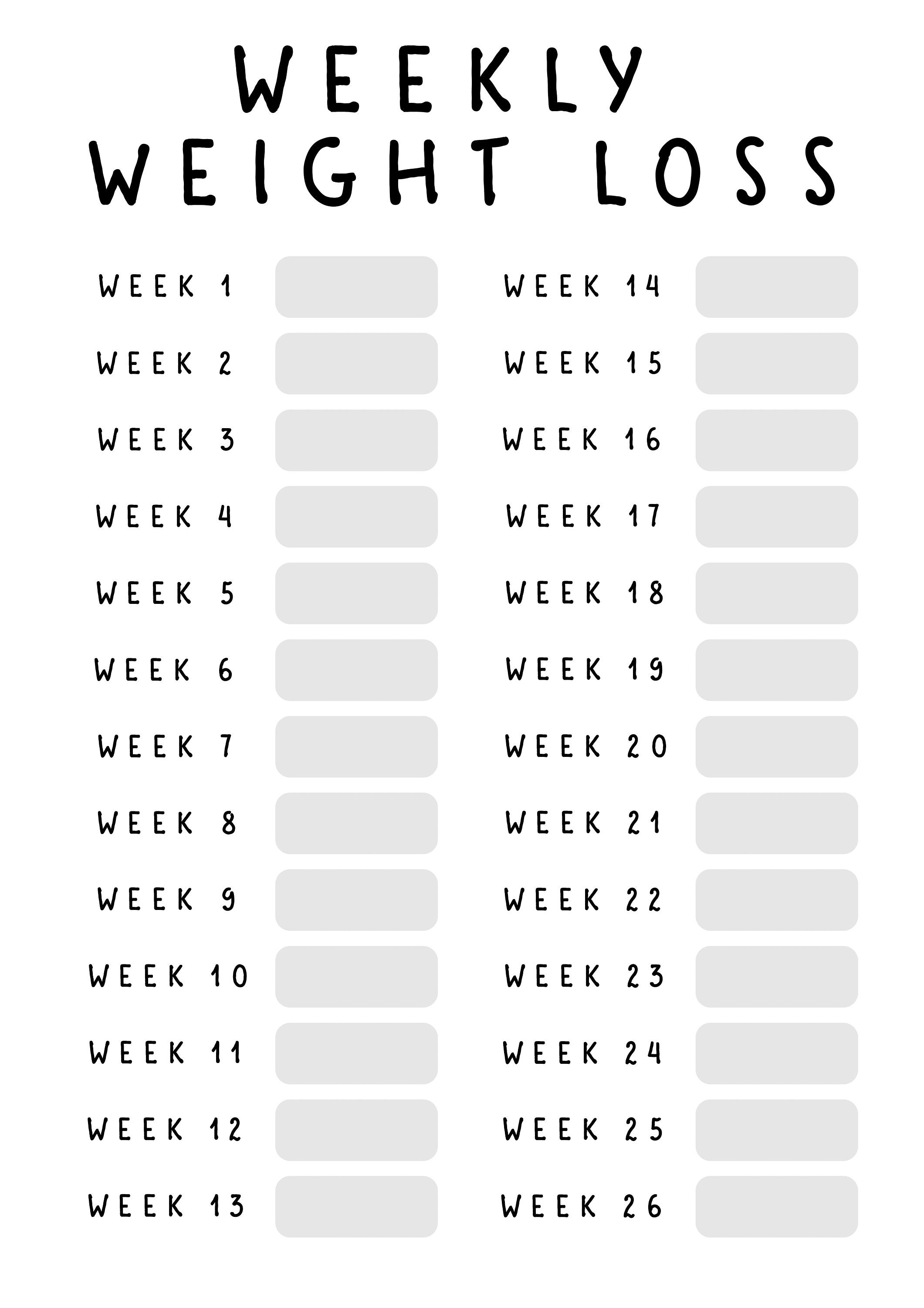 Printable Weight Loss Journal. Printable Digital Weight Loss Etsy