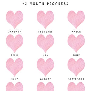 Printable annual WEIGHT LOSS TRACKER. 5 x Digital Weekly Weight Tracker, Weekly Weigh In, Measurement Tracker. 12 Month Weight Loss Chart. image 2