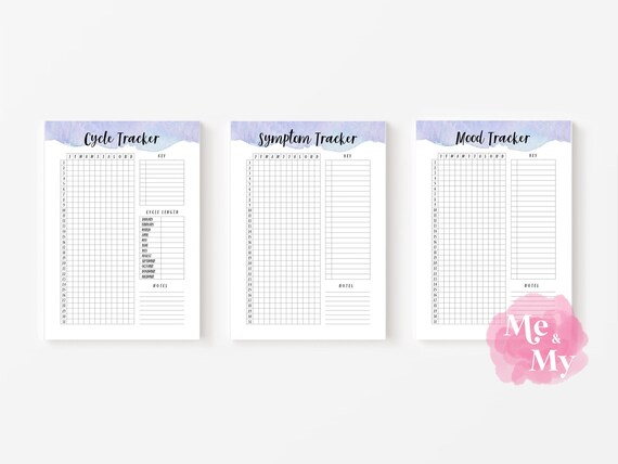 Printable Endometriosis & PCOS Tracker, Cycle, Mood, Symptoms Journal (Digital Download)