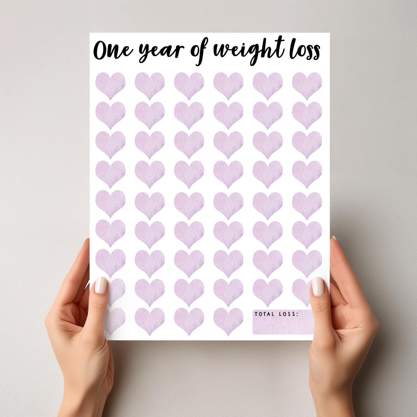 52 Week Weight Loss Tracker Print. Weekly WeightLoss Tracker 52 Week Print. Weekly Weight Loss Tracker, Weight Loss Chart, Weight Loss Print