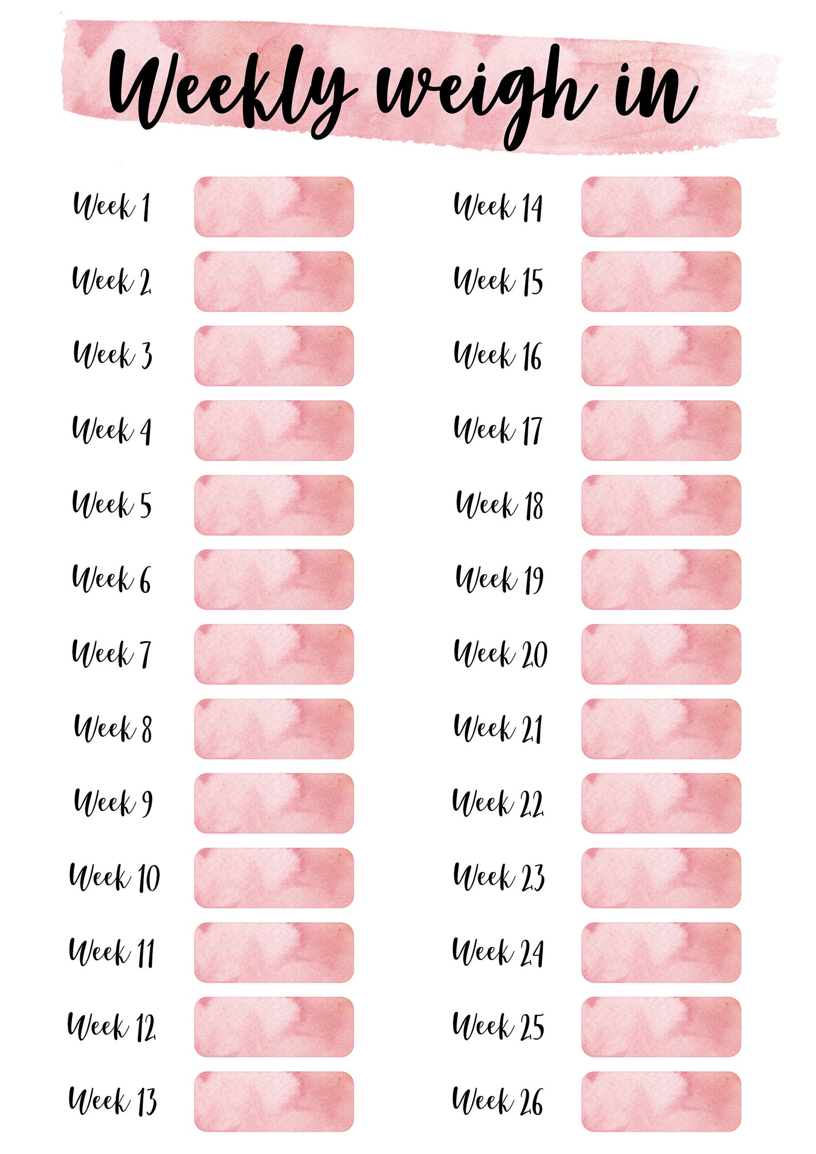 Printable Weight Loss Tracker Journal. Digital Weight Loss Etsy