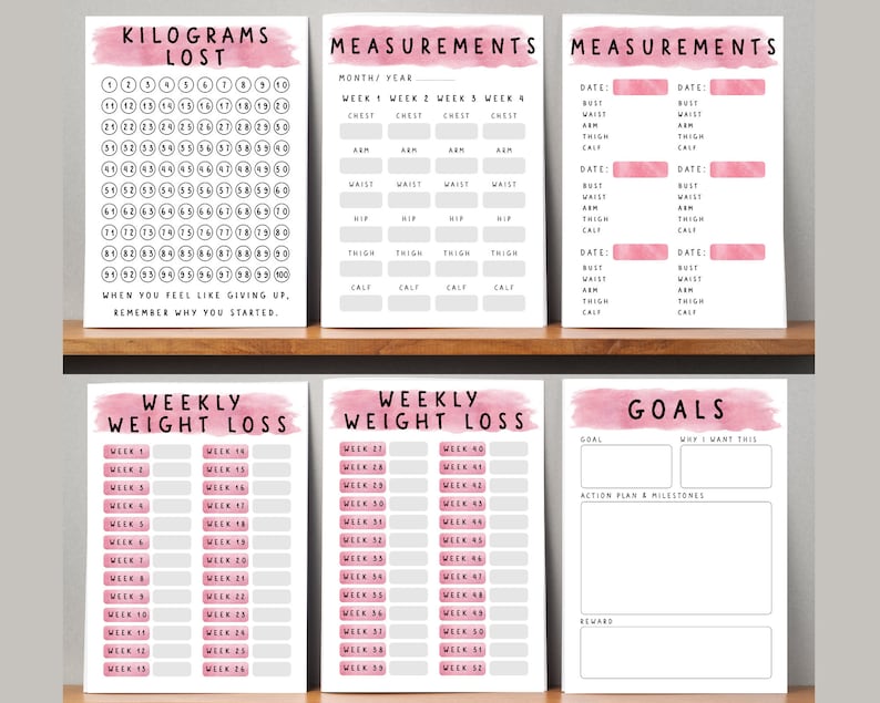 Weight Loss Journal Kg. Printable Digital Weight Loss Tracker Etsy UK