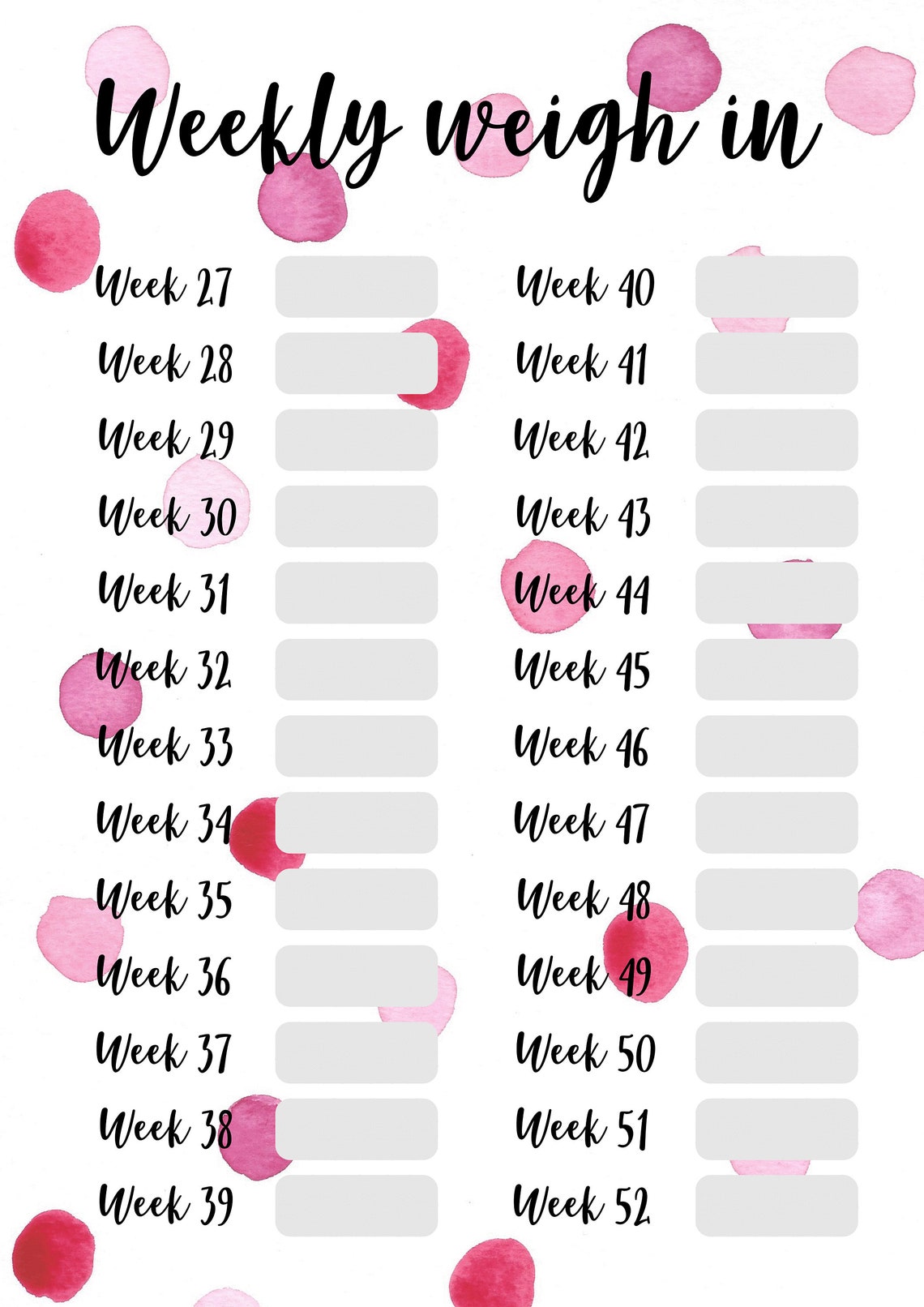 Weight Loss Tracker Weight Loss Journal Printable PDF Etsy UK Weight Loss Tracker Weight Loss Journal Printable PDF Etsy UK