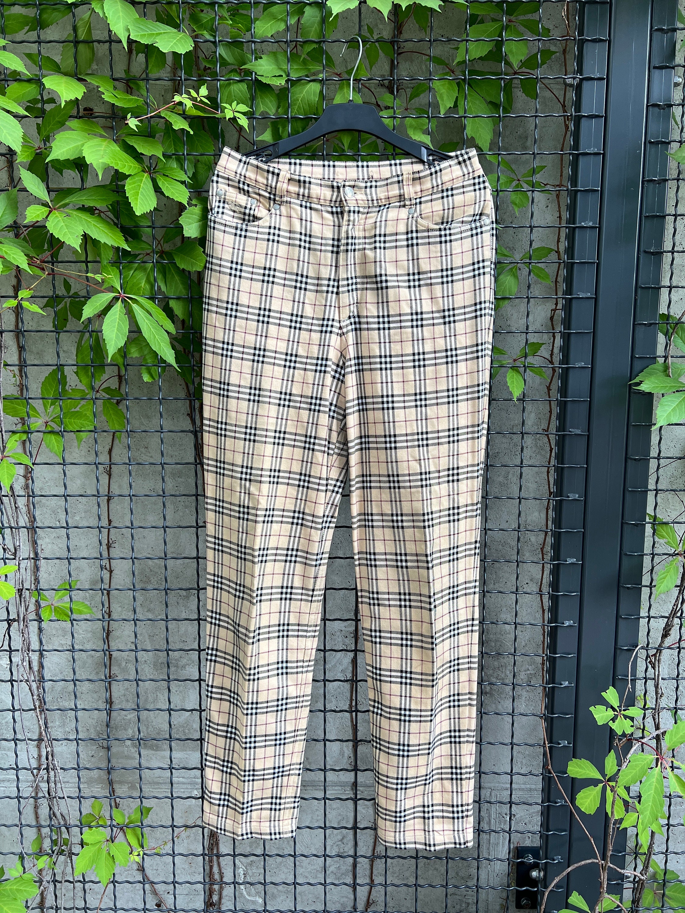Mens burberry nova check pants Clearance
