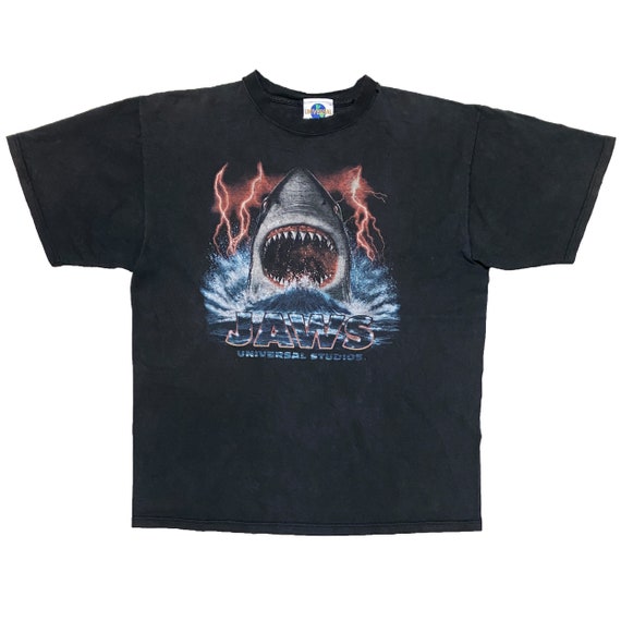 VINTAGE 90s JAWS UNIVERSAL Studios Rare T-shirt Mo