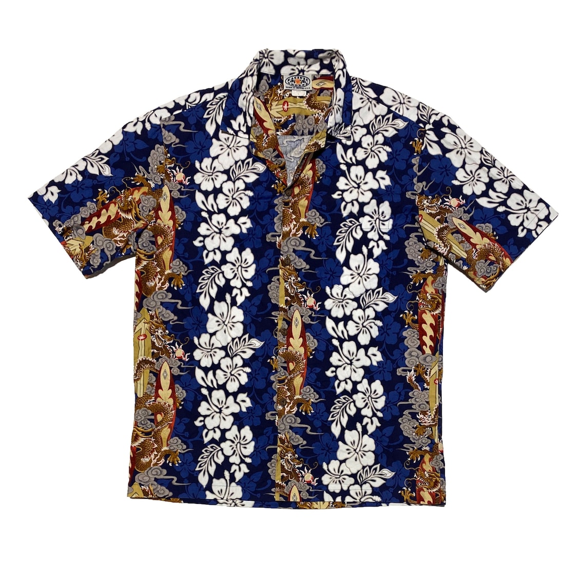 VINTAGE PACIFIC LEGEND Hawaii Shirt Dragon Anime Floral Blue - Etsy UK