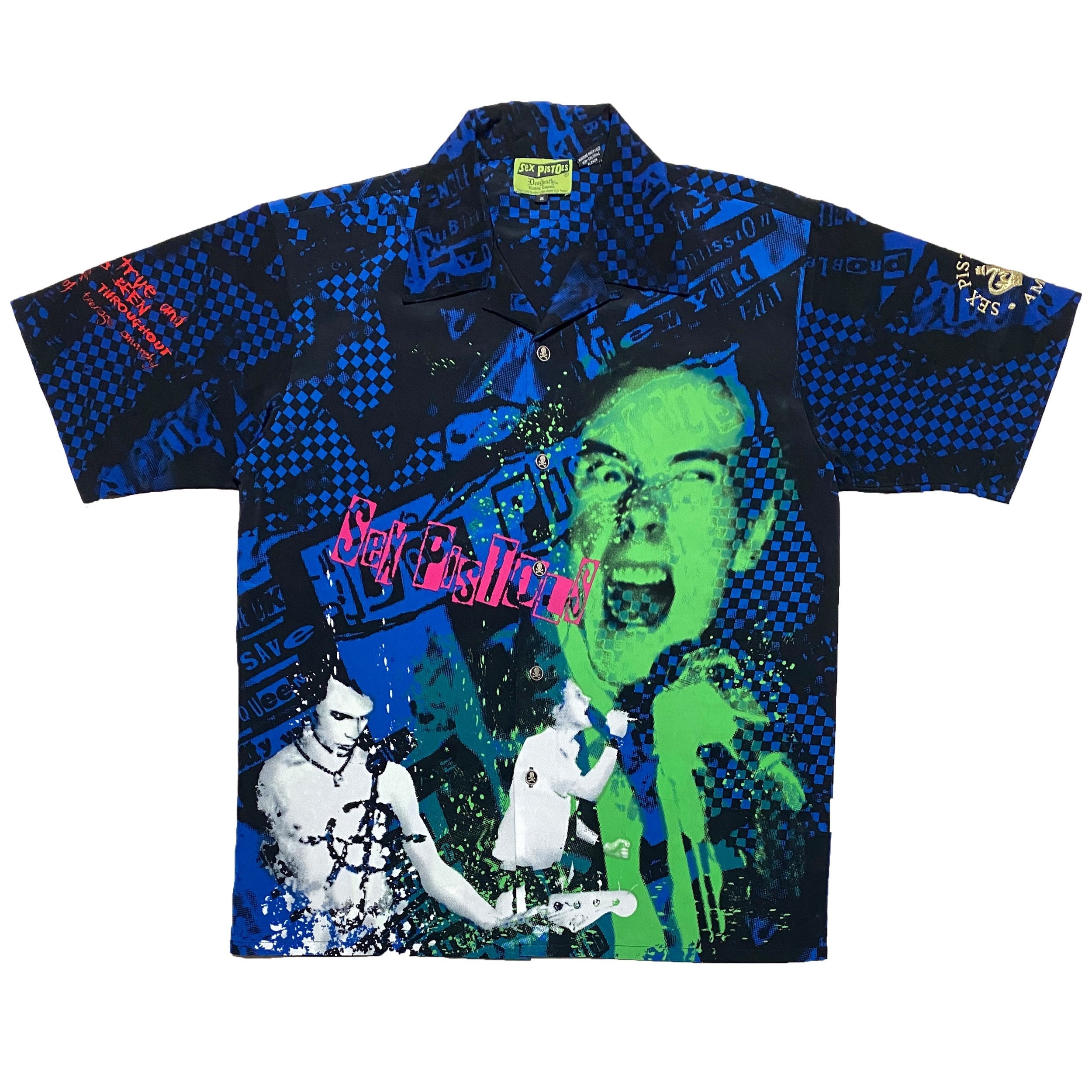 Vintage Sex Pistols Rare Button Up Shirt Etsy