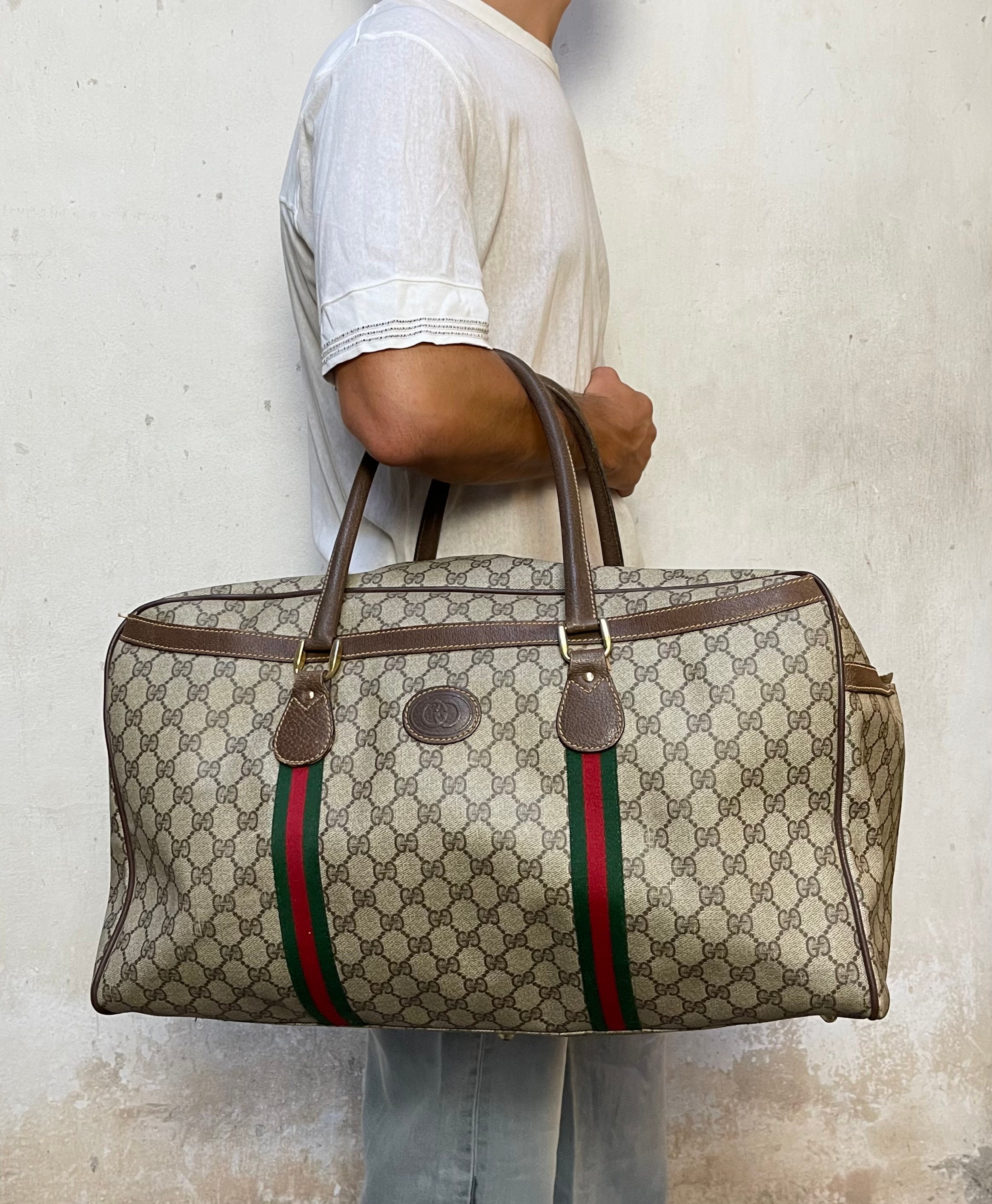 Authentic Gucci Vintage Travel Duffle Bag, Luxury, Bags & Wallets on  Carousell