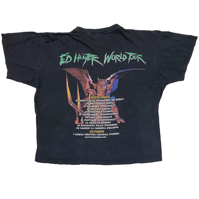 VINTAGE 1999 IRON MAIDEN Rare Ed Hunter Tour t-shirt