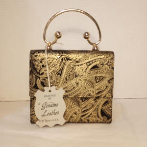 Black and Gold Boxy Bag Collector Purse