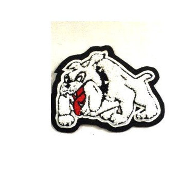 Bulldog Chenille Patch 5.5"x4.0" - Varsity Letterman Patch