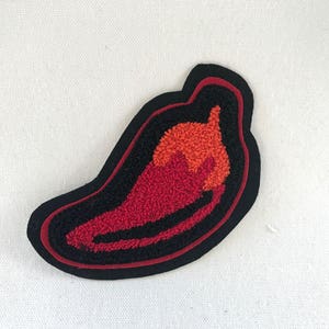 Hot Chili Pepper Chenille Patch 4.5&quot;x4.5&quot; - Varsity Letterman Patch