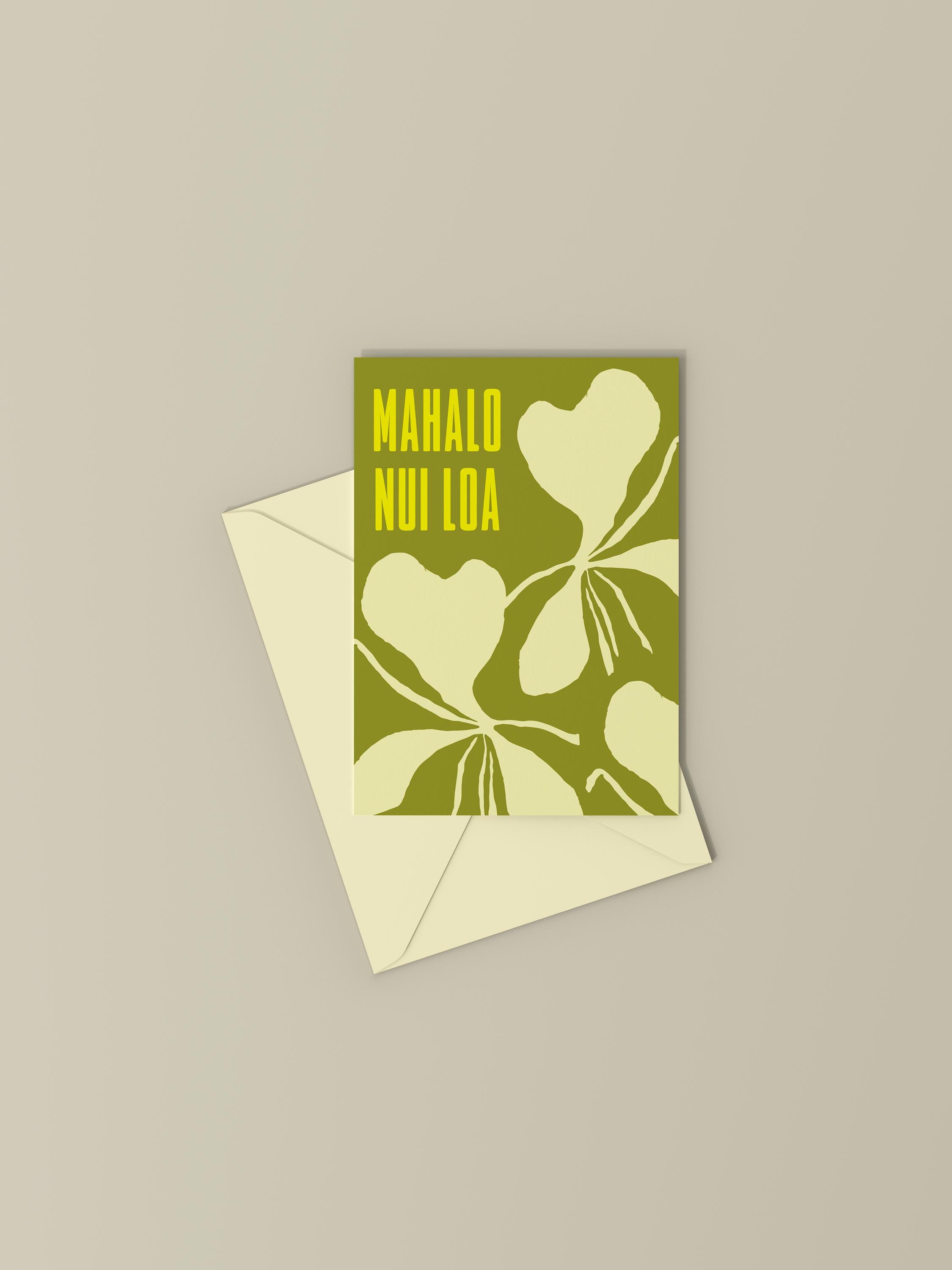 Mahalo Nui Loa Card - Etsy