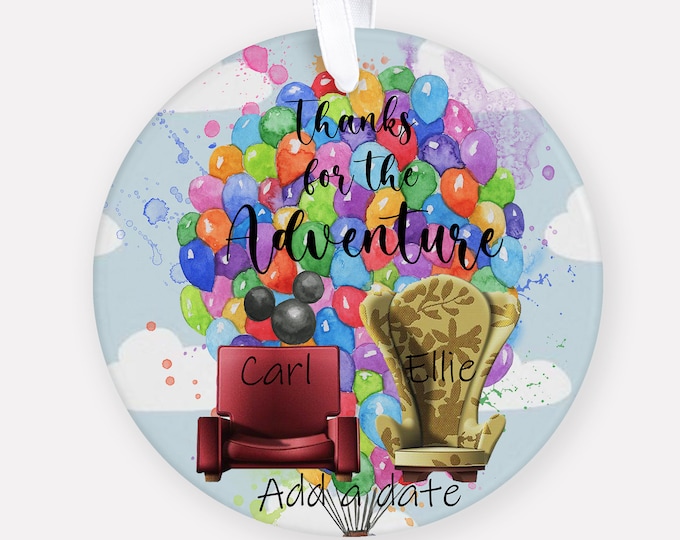 Couples Gift Gift for Her Disney Anniversary Ornament Disney Custom Christmas Ornament UP Carl and Ellie Anniversary Ornament