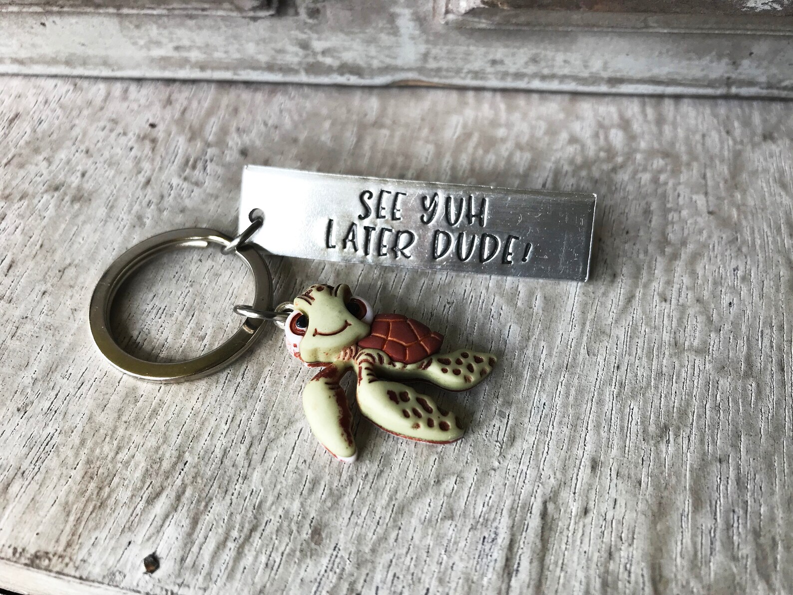 Squirt See Yuh Later Dude Keychain Disney Fandom Gift Etsy