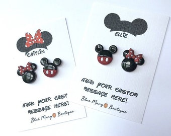 Custom Disney jewellery | Mickey Mouse earrings | Minnie Mouse earrings | Mickey & Minnie Mouse ears earrings| Disney Mickey Ears earrings