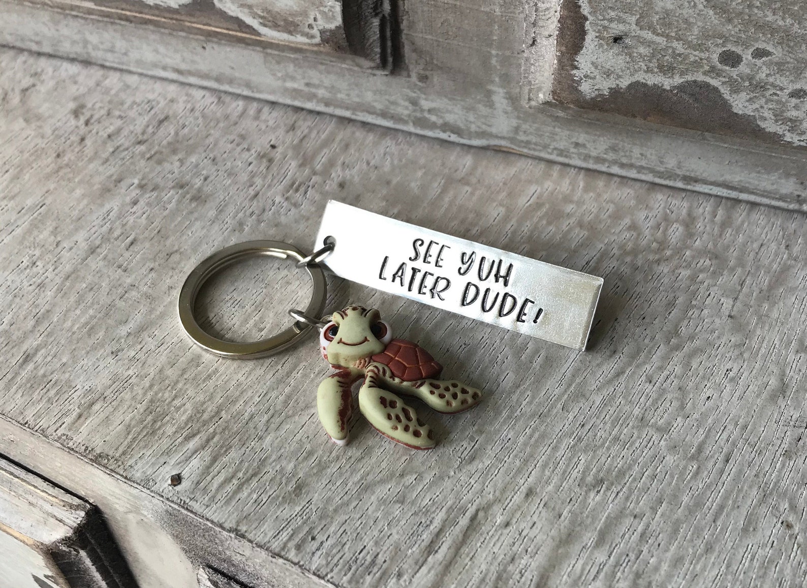 Squirt See Yuh Later Dude Keychain Disney Fandom Gift Etsy
