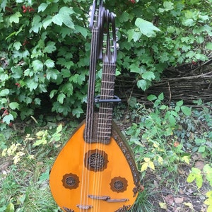 Kobza Doppelhals 17 Saiten Vihuela Ukraine Laute Folk Akustische Gitarre Handgemachtes Einzigartiges