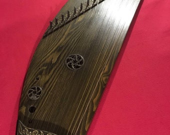 Amazing Harp Psaltery 15 string Gusli Ukrainian Wood Big Handmade 97x27cm