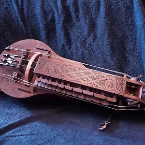 New model of hurdy-gurdy - 24 keys - 6 strings - Ukrainian lyre - Wooden Hurdy Gurdy, 6 String Musical Instrument