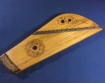 Harp Psaltery 15 string Gusli Ukrainian Wood Big Handmade 90x31cm