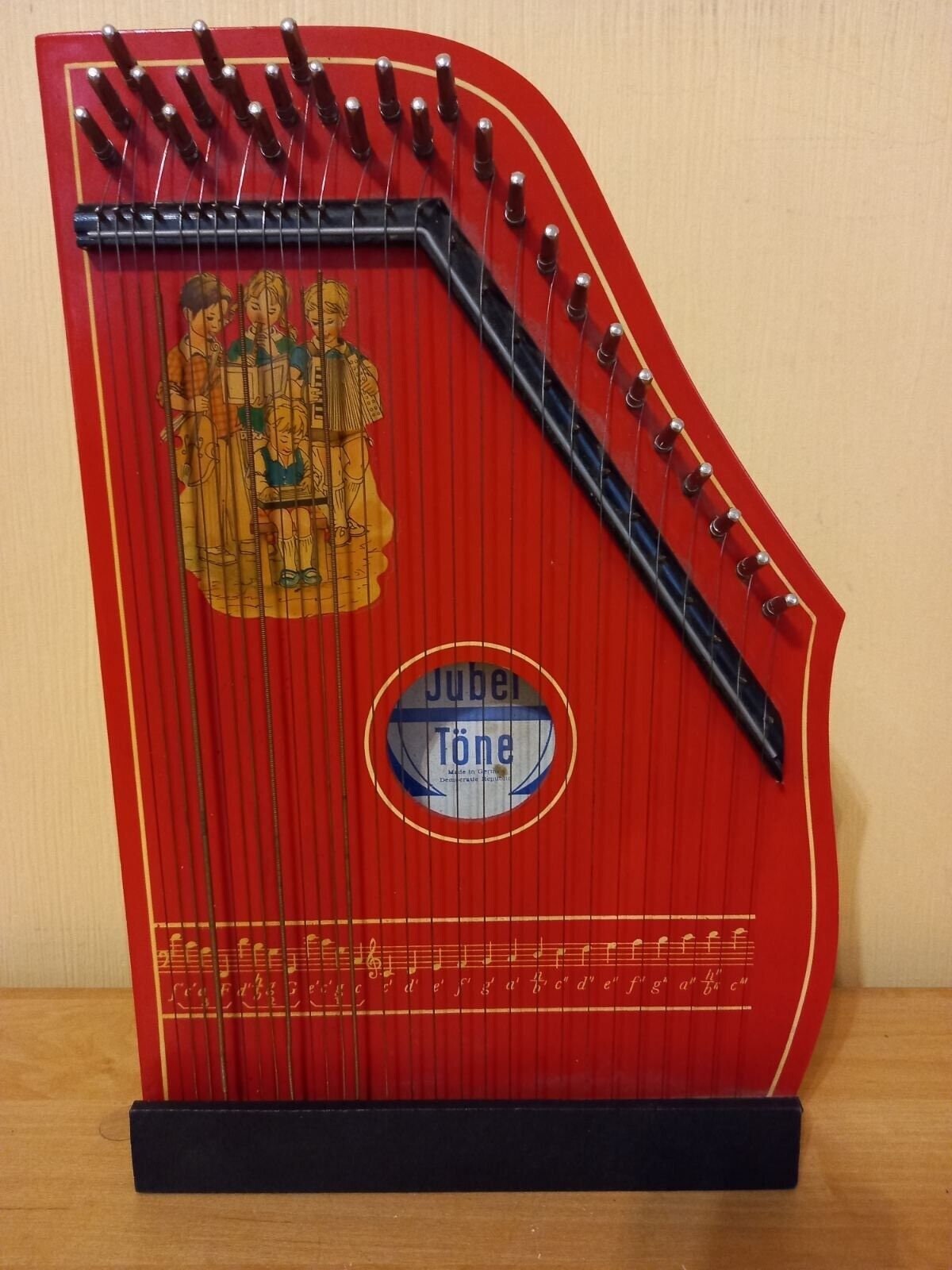 Jubel Tone Zither Folk Musical Instrument 27 Strings Musima Germany